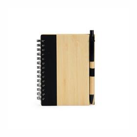 Caderno Ecológico capa em Bambu com caneta - CD95