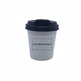 Copo em Papel com tampa plástica preta - 100ml - CO161