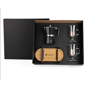 Kit Canecas em Vidro com Cafeteira Italiana - CN126 SM