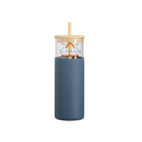 Copo em Vidro com tampa e canudo - 500ml - CO169