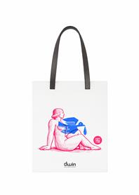 Ecobag Algodão Cru com alça de couro - 30x35 cm - EC57