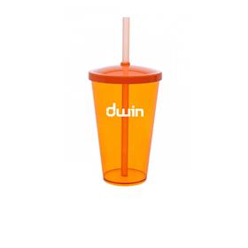 Copo Plástico Liso 700ml com tampa e canudo - CO196 EN