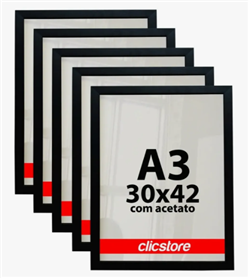 Kit 5 Molduras A3 Acetato- QU6