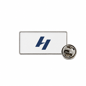 Pin Chapinha de Metal Retangular Resinado Prata - PI39