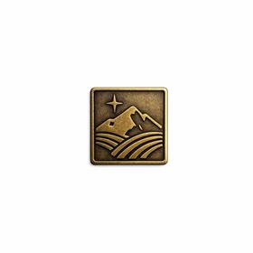 Pin Dourado Envelhecido com relevo com Imã - PI41
