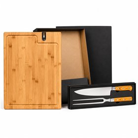 Kit Churrasco Premium Em Bambu  - 4 Peças - KC103 SM