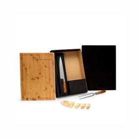 Kit Churrasco Premium Em Bambu - 3 Peças - KC104 SM