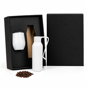 Kit Garrafa e Copo Térmico - Branco - 2 Peças - GA456 SM